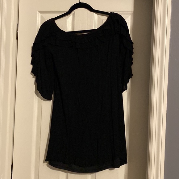 She + Sky Dresses & Skirts - She + sky off the shoulder black dress. Size small.
